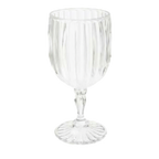 Thumbnail image #1 for G.E.T. SW-1422-1-SAN-CL Fluted SAN Plastic Wine Glass, 8 oz, Clear Case of 2 Dozen