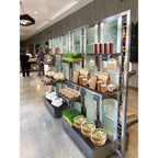 Thumbnail image #1 for Eastern Tabletop Grab n' Go ST1780 Mobile Double-Sided Buffet System, 59"W x 20"D x 75-1/2"H, 8 Removable Shelves