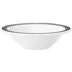 Thumbnail image #1 for G.E.T. Diamond Chexers B-127-X . . Melamine Bowl, 12 oz, 7-1/4 in, White with Black Checkerboard Rim Dozen Case of 2 Dozen