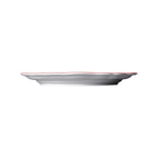 Thumbnail image #2 for Steelite International Folio, Porcelain 62583FP811 10-1/4" Round Porcelain Rim Plate, Scalloped Edge, Triple Line Rose Case of 2 Dozen
