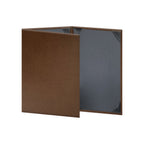 Thumbnail image #1 for Risch Chesterfield CH-3V 5.5X8.5 Padded Triple-Fold Faux-Leather Menu Cover, Ostrich Texture, 5-1/2 x 8-1/2 in Case of 25