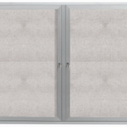 Thumbnail image #1 for AARCO Products ODCC4860RI Enclosed Aluminum Bulletin Board, Outdoor, 60"W x 48"H, 2 Swing Doors, Illuminated, Vinyl Back Panel