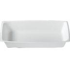 Thumbnail image #1 for Dinex DXHH8 Disposable Rectangular Food Tray, 12 oz, Polypropylene, White, Recyclable, Heat Resistant to 350°F