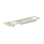 Thumbnail image #1 for Tuxton China AMU-554 Rectangular Ceramic 2-Compartment Serving Plate, 13-1/2" 1 Dozen