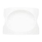 Thumbnail image #1 for CAC China Fashion Bridge FSB-16 Rectangular Porcelain Platter, Super White, 16-1/2"L x 10"W x 2"H Case of 4