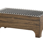 Thumbnail image #2 for Cal-Mil Melrose 27012-136 Rectangular Wood Chafer Alternative, Chocolate Brown, 9.25 x 19.25 x 8.25 in H