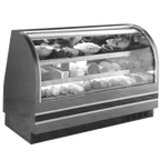 Thumbnail image #1 for RPI Industries Lexington SCBD60R 60-Inch Full-Service Deli Case with Curved Glass, Self-Contained Refrigeration, 2 Stainless Steel Shelves