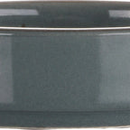 Thumbnail image #2 for International Tableware Splash™ SH-44-LN Round Stoneware Sauce Dish, 2 oz, Lunar Blue with Dark Brown Trim Case of 3 Dozen