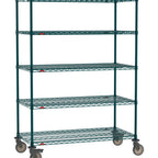 Thumbnail image #1 for Metro Super Erecta SE-1854K3-68-M5 Mobile Wire Shelving Unit, 54"W x 18"D x 68"H, 900 lbs per unit, evenly distributed1" shelf adjustment, (5) wire