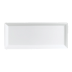 Thumbnail image #1 for Steelite International Rene Ozorio, Aura 6300P101 Embossed Porcelain Rectangular Tray, 14 x 6.25 in Case of 2 Dozen