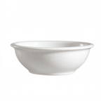 Thumbnail image #1 for CAC China Lincoln 101-207 Porcelain Casserole Bowl, 36 oz, 7 in Round x 2-1/2 in H, Bone White 1 Dozen
