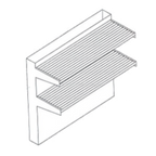 Thumbnail image #1 for Jade Range (Middleby) Titan DTS-12 Double-Deck Tubular High Shelf Flue Riser, 12", Stainless Steel