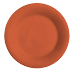 Thumbnail image #1 for G.E.T. Diamond Mardi Gras WP-10-RO Round Wide-Rim Melamine Plate, 10-1/2" Diameter, Rio Orange 1 Dozen