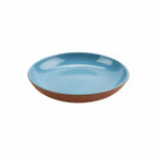 Thumbnail image #1 for G.E.T. cheforward SH.AZC-1222BLU Heart-Shaped Blue Terracotta Soup Bowl, 9.45"W x 9.45"D x 9.45"H Case of 12