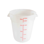Thumbnail image #1 for Thunder Group PLRFT322PP 22 Qt Round Polypropylene Food Storage Container, White, Container Only Case of 6