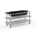 Thumbnail image #1 for Steelite Mogogo, Modular MGCMLE03CSXF Modular Salad Bar Unit, White Carrera and Stainless Steel