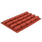 Thumbnail image #1 for JB Prince M513 J Nougat Mold, 12 x 7 in, 20 Rectangular Cavities, Flexible Nonstick Silicone