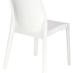 Thumbnail image #2 for Tramontina USA, Inc. 92037-010 White Fiberglass Resin Restaurant Chair, Solid Back, Indoor/Outdoor Case of 4