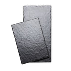 Thumbnail image #1 for Cal-Mil 1522-1014-65M Rectangular Melamine Faux Slate Serving Board, Black, 10" x 14" Case of 6