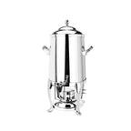 Thumbnail image #1 for Eastern Tabletop Freedom 3205FSHF 5-Gallon Stainless Steel Coffee Urn with Tower Lid and Hands-Free Push Spigot