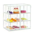 Thumbnail image #1 for Cal-Mil 22116-15 3-Tier Acrylic Countertop Pastry Display Case with Dual Hinged Doors, 26.5"W x 17"D x 26.75"H