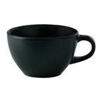 Thumbnail image #3 for G.E.T. Corona PP1941904424 Porcelain Tea Cup, 8-4/5 oz., with Handle, Rolled Edge, Black Reactive Glaze Case of 2 Dozen