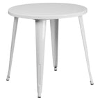 Thumbnail image #1 for Flash Furniture CH-51090-29-WH-GG Round Metal Table, 30" Diameter x 29-1/2"H, White