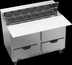 Thumbnail image #6 for Beverage-Air SPED48HC-12C-4 Two-Section 48-Inch Sandwich Prep Table with 4 Drawers and 17-Inch Cutting Board