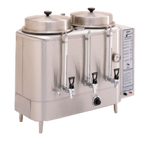 Thumbnail image #1 for Curtis URN-300-20 Electric Twin-Station Coffee Urn Brewer, 3-Gallon Capacity, Automatic Fill, Single-Wall