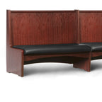 Thumbnail image #1 for JustChair Manufacturing JBSB-WBBO-48-GR3 48"H Wood-Frame Banquette Booth, Open Bottom, Beadboard Back, Removable Padded Seat