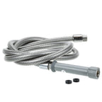 Thumbnail image #1 for AllPoints Foodservice Parts & Supplies 1111207 Retractable Stainless Steel Hose Reel with 96-Inch Flexible Hose and Shut-Off Valve