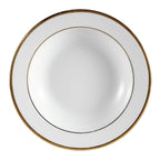 Thumbnail image #1 for CAC China Golden Royal GRY-3 10 oz Porcelain Round Soup Plate, 9 in, Gold Band Case of 2 Dozen