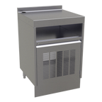 Thumbnail image #1 for Glastender, Inc. Elevation E-PC-24 Stainless Steel POS Cabinet, 24"W x 24"D, Cord Access, Louvered Locking Door
