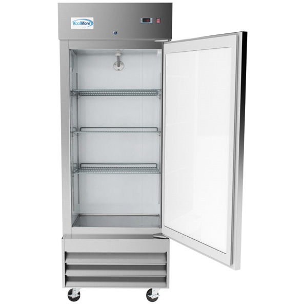 Product image #8 for KoolMore 29-Inch One-Section Reach-In Refrigerator, 15.5 Cu. Ft., Bottom-Mount, Stainless Steel, Solid Door