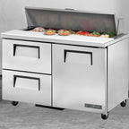Thumbnail image #5 for True Mfg. - General Foodservice TSSU-48-12D-2-HC 48-Inch Stainless Steel Sandwich/Salad Prep Table Refrigerator, 1 Door, 2 Drawers, 12 Pans