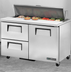 Thumbnail image #5 for True 48-Inch Stainless Steel Sandwich/Salad Prep Table Refrigerator with 1 Door, 2 Drawers, and 12 Sixth-Size Pan Top
