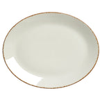 Thumbnail image #1 for Steelite International Steelite Performance, Brown Dapple 17140145 Oval Coupe Platter, Brown Dapple, Alumina Vitrified, 13.5 x 10.625 in 1 Dozen