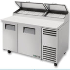 Thumbnail image #9 for True Mfg. - General Foodservice TPP-AT-60-HC 60-1/4-Inch 2-Section Pizza Prep Table, 2 Doors, 8-Pan Rail
