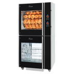 Thumbnail image #1 for Fri-Jado USA TDR 7+TDR 7 S AC Stacked Electric Auto-Clean Rotisserie Oven, Stainless Steel, 80-Chicken Capacity per Compartment