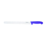 Thumbnail image #1 for Matfer Bourgeat Giesser Messer 182821 Serrated Ham Knife, 12-1/4" Blade, Purple Plastic Handle, Chrome-Molybdenum Steel