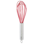 Thumbnail image #1 for Browne USA Foodservice Cuisipro 74695205 12-Inch Stainless Steel Balloon Whisk with Red Silicone-Coated Wires Case of 6