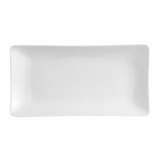 Thumbnail image #1 for CAC China Sushia SHA-34 Rectangular Porcelain Sushi Platter, 8 x 4 x 1-1/8 in, Super White Case of 2 Dozen