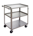 Thumbnail image #4 for Channel Stainless Steel 3-Shelf Utility/Bussing Cart, 31 x 19 x 34 Inches, 350 lb Capacity