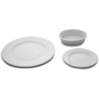 Thumbnail image #2 for Dinex DX5ACBP02A China Plate, 5-1/2" Round, Wide Rim, Bright White