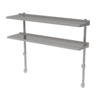 Thumbnail image #1 for GSW USA DS-B1448 Adjustable Stainless Steel Double Overshelf, 48"L x 15-1/4"W x 48"H