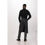 Thumbnail image #2 for Chef Works Brio ACN01-CHR-0 Chef's Bib Apron, 40"L x 43"W, Charcoal, 65/35 Poly/Cotton, Adjustable Elastic Neck Strap
