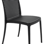 Thumbnail image #1 for Tramontina USA, Inc. 92150-009 Outdoor Plastic Chair, Black, Mesh Back Case of 4
