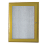Thumbnail image #1 for AARCO Products Waterfall OWFC2418LB Enclosed Wall-Mounted Bulletin Board, 18"W x 24"H, Burlap Weave Vinyl Surface, Aluminum Frame