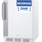 Thumbnail image #1 for Summit Commercial FF6W7BZADA ADA-Compliant 5.5 cu. ft. White Solid-Door Reach-In Refrigerator, 24 in. Wide