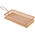 Thumbnail image #1 for Libbey APS Germany - Snackholders APS 40613 Gold-Finish Stainless Steel Fry Basket, 10-1/4" x 5-1/8", Dishwasher Safe